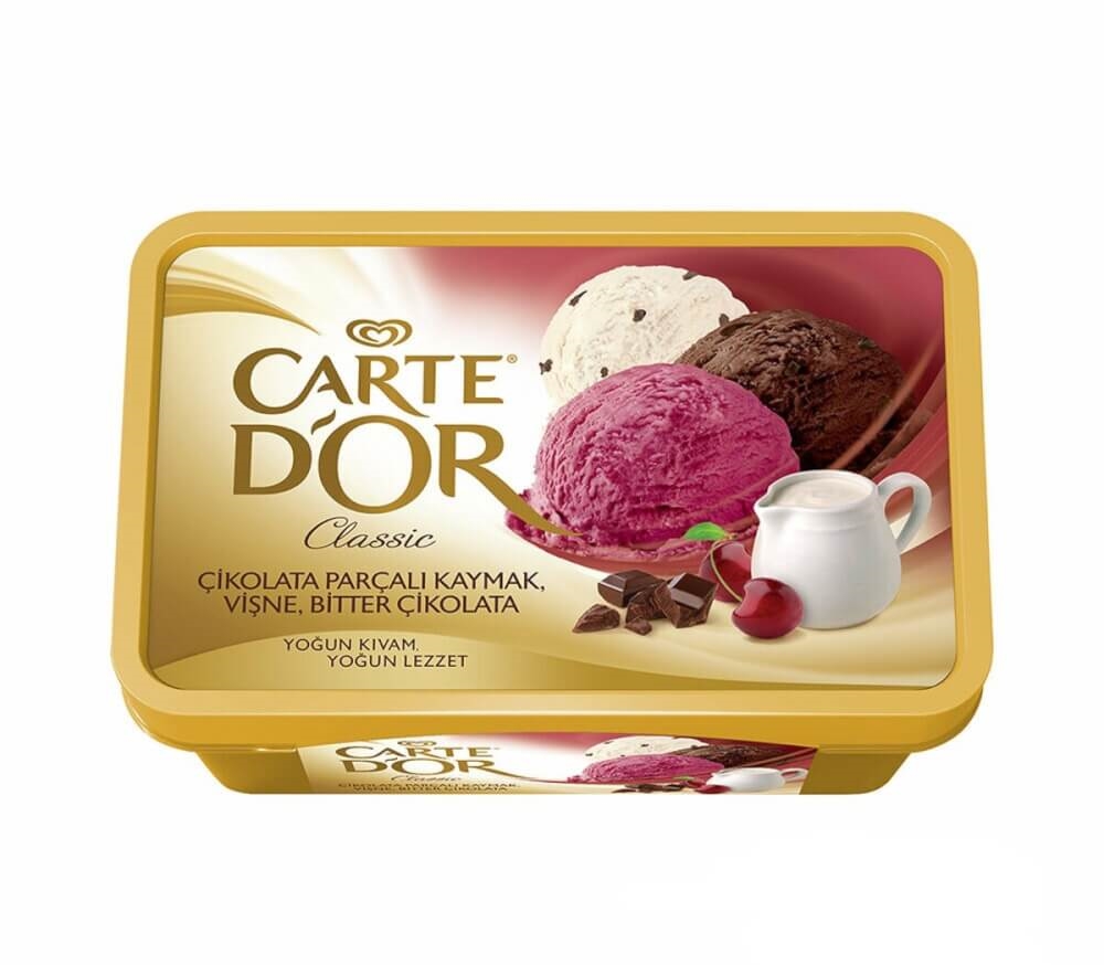 Algida Carte D Or Çikolata Parçacıklı VişneKaymakBitter 950 Ml