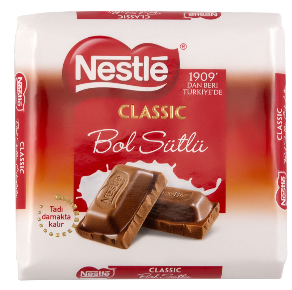 Nestle Classic Sütlü Kare Çikolata 65 Gr Paket (6 Adet) Bizim Toptan