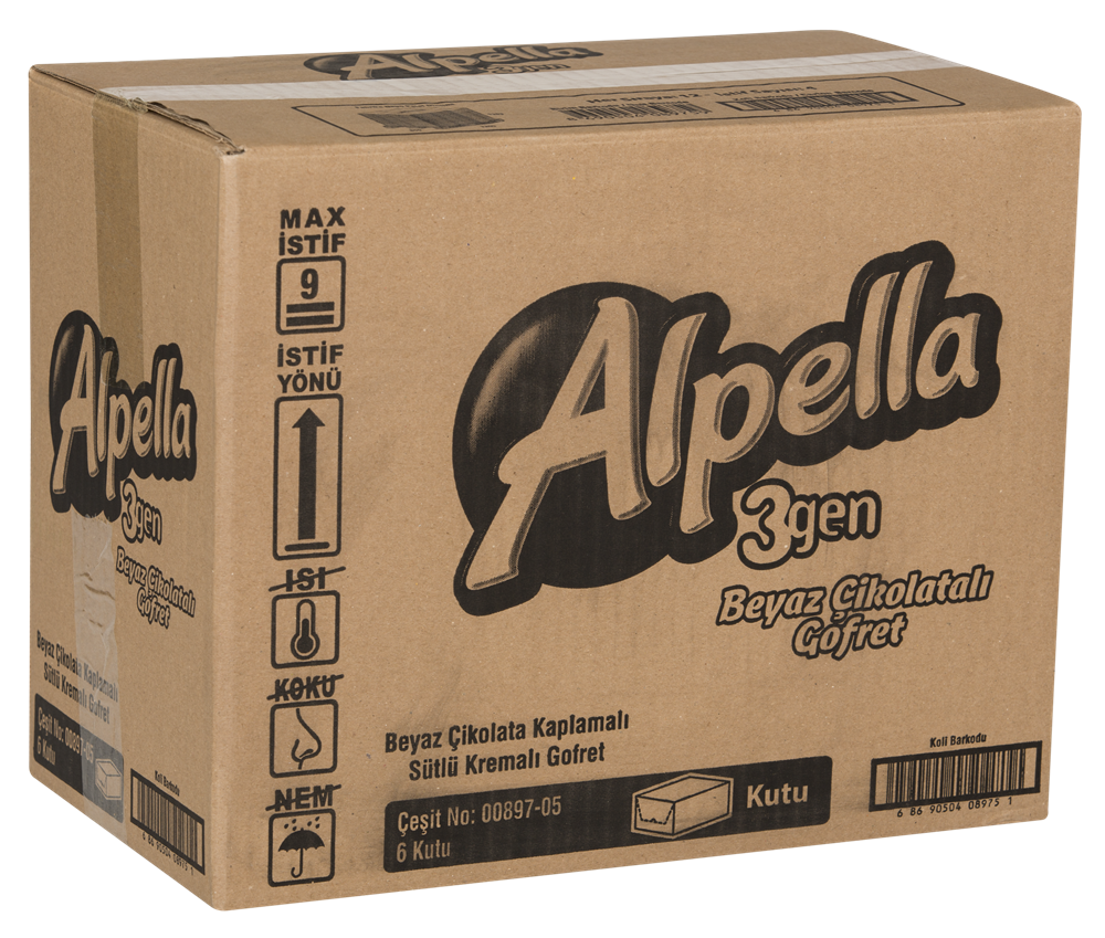 Alpella 3Gen Beyaz Çikolatali Gofret 28 Gr (24 Adet) Bizim Toptan
