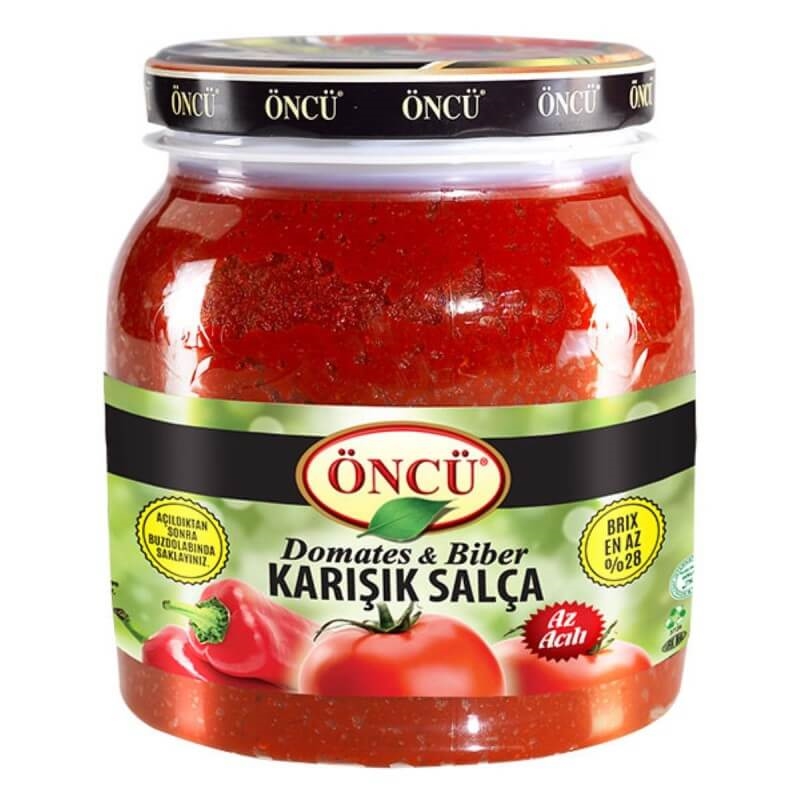 Öncü Domates Biber Karışık Salça 1600 gr Bizim Toptan