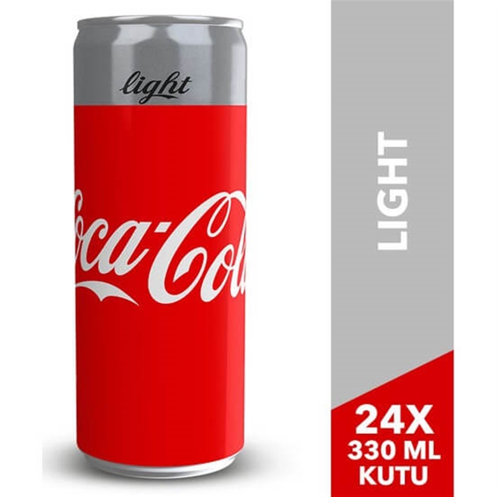 Garderobe Perennial Teenageår Coca Cola Light Kutu 330 ml 24'lü | Bizim Toptan | Online Market Alışverişi