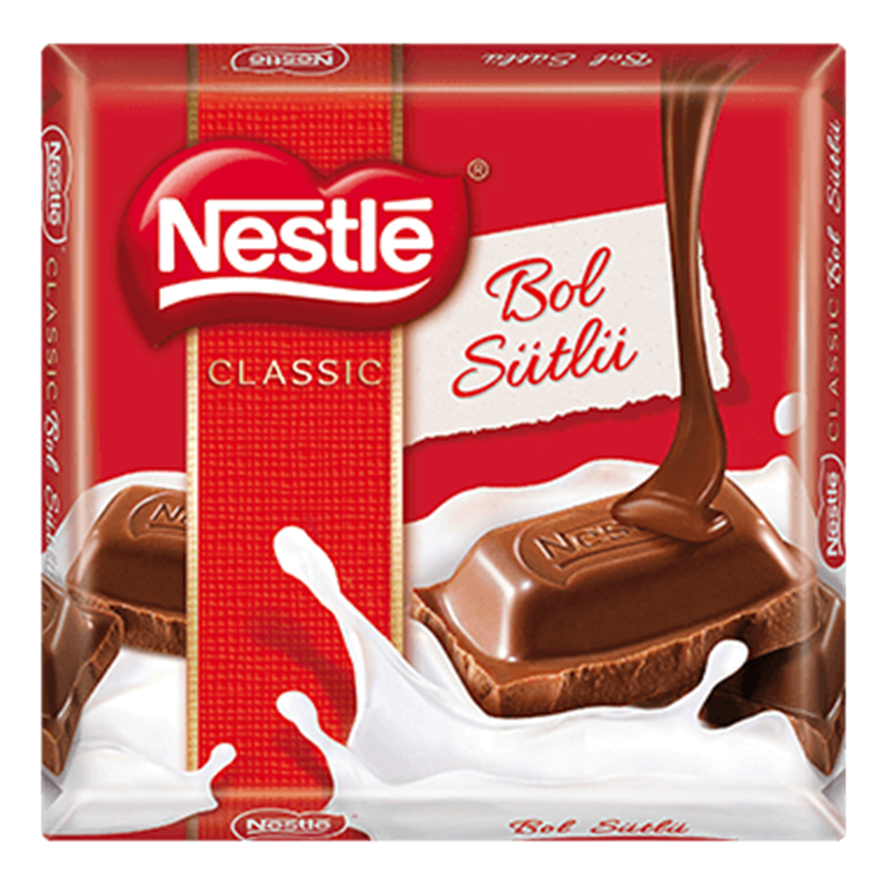 resm Nestle Classic Sütlü Kare Çikolata 60 g