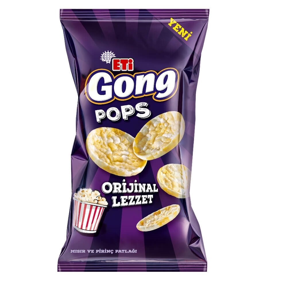 Eti Gong Pops sade mısır patlağı 15x80 gr Bizim Toptan
