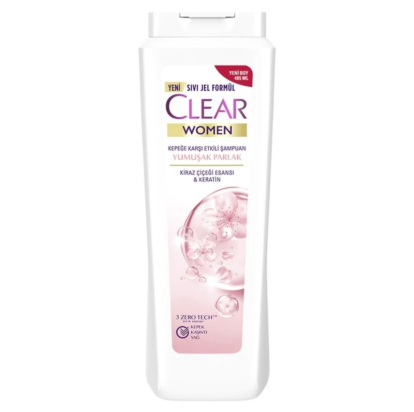 resm Clear Women Yumusak P.&Kiraz Çiçeği Şampuan 485 ml