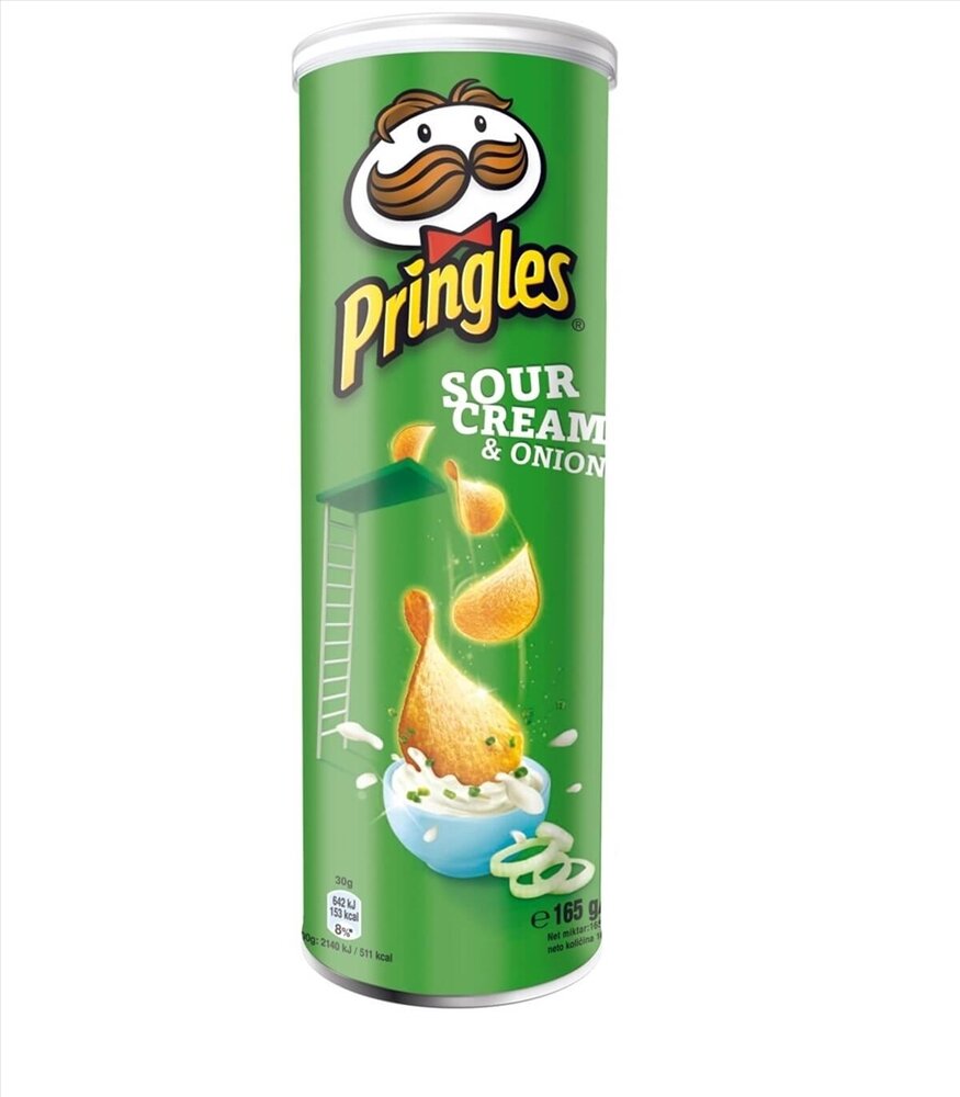 resm Pringles Sour Cream & Onion Patates Cipsi 165 g