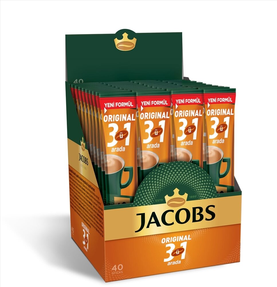 resm Jacobs 3ü 1 Arada Kahve 40x16 g