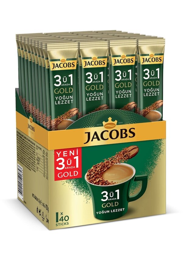 resm Jacobs 3ü1 Arada Kahve Yoğun 40x18 g
