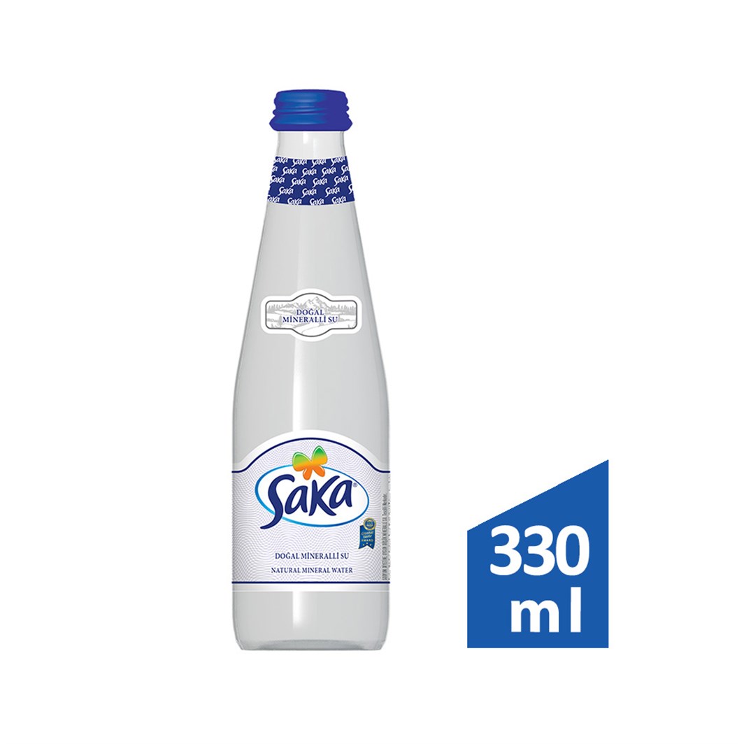 resm Saka Doğal Kaynak Suyu Cam 330 ml 12'li