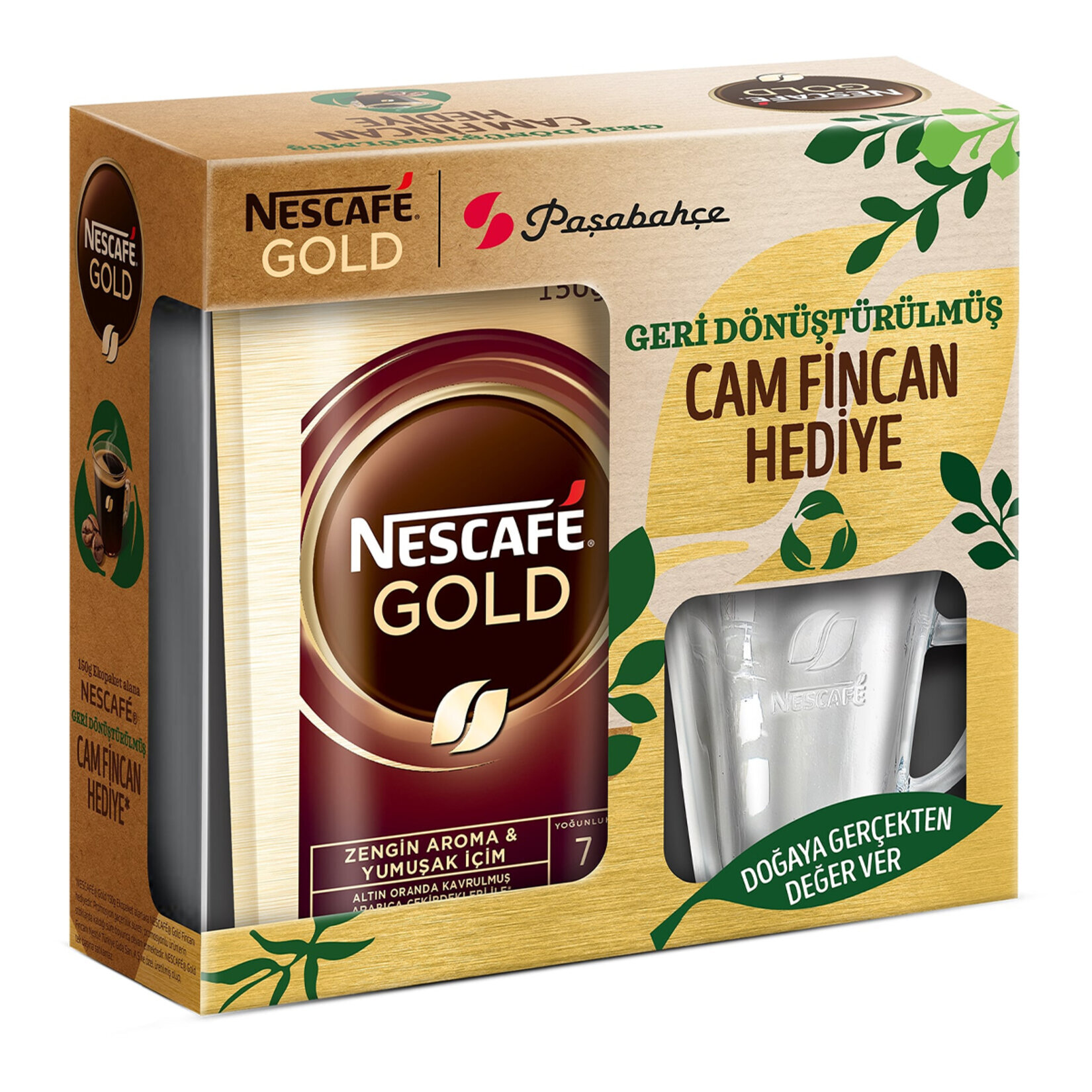 resm Nescafe Gold Ekopaket Cam Bardak Hediyeli 150 g