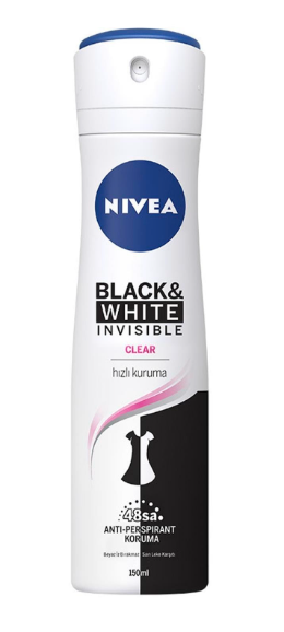 resm Nivea Black&White Invisible Kadın Deodorant 150 ml
