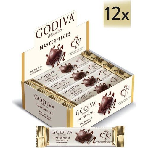 resm Godiva Bitter Ganajlı Kalp Çikolata 30 g 12'li