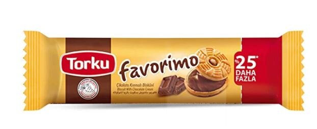 resm Torku Favorimo Çikolata Kremalı Bisküvi 76 g 96'lı