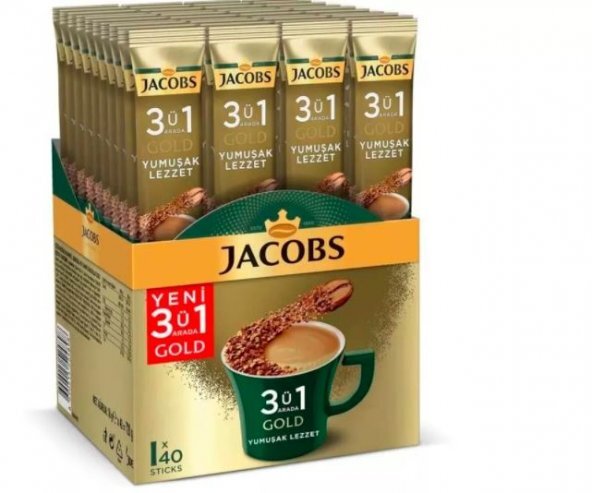 resm Jacobs 3ü1 Arada Kahve Yumuşak 40x18 g