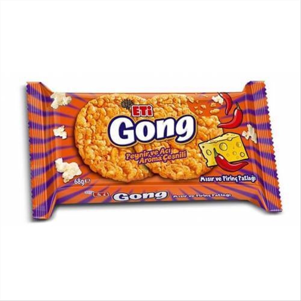 Eti Gong Baharatlı Peynirli 68 g 16'lı Bizim Toptan