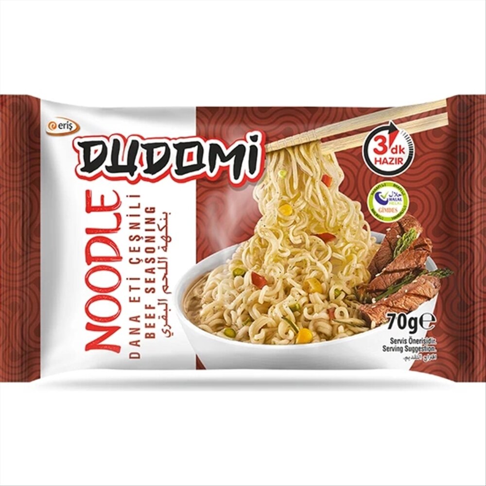 Dudomi Dana Eti Çeşnili Noodle 70 g | Bizim Toptan