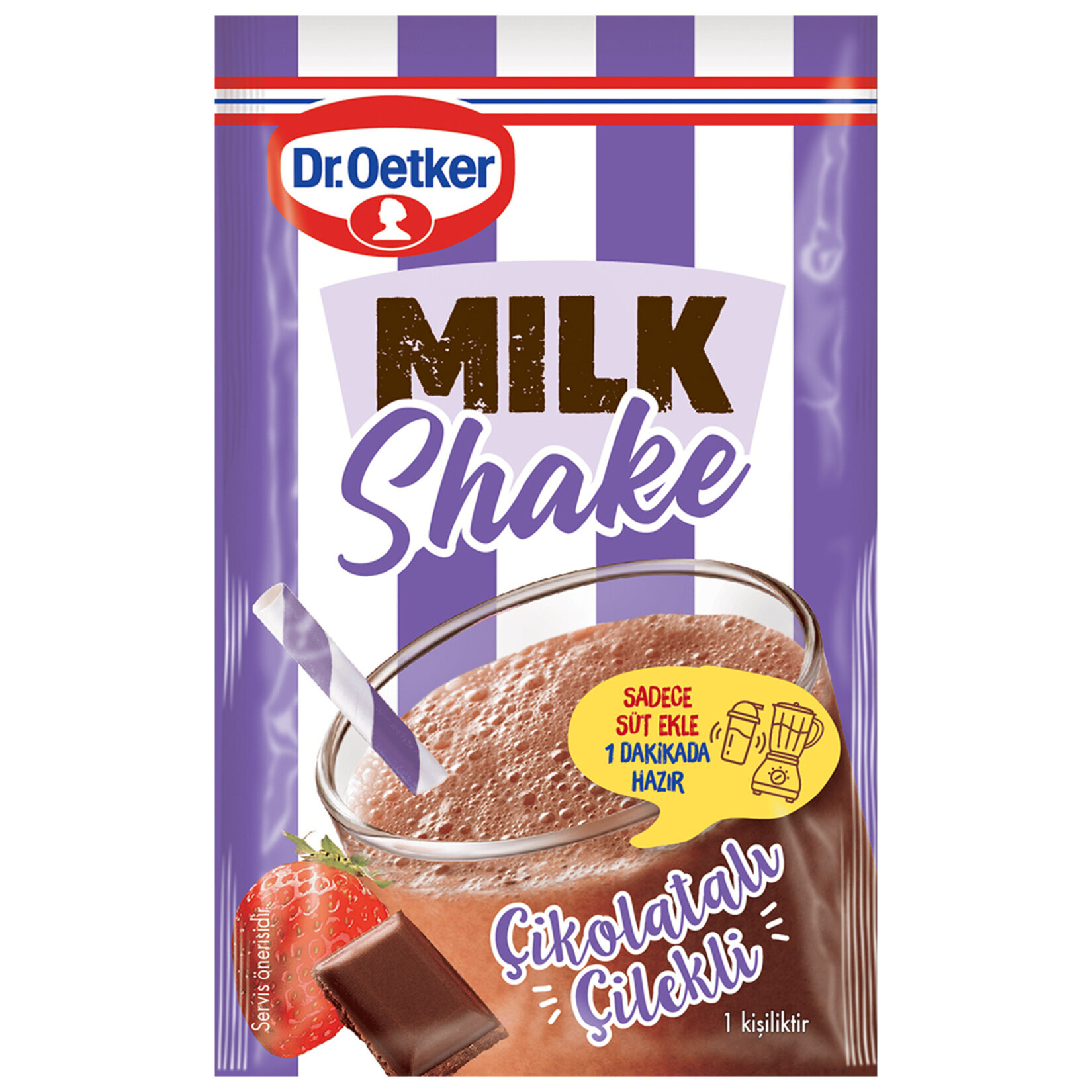 resm Dr.Oetker Milkshake Çikolata & Çilek 24 g