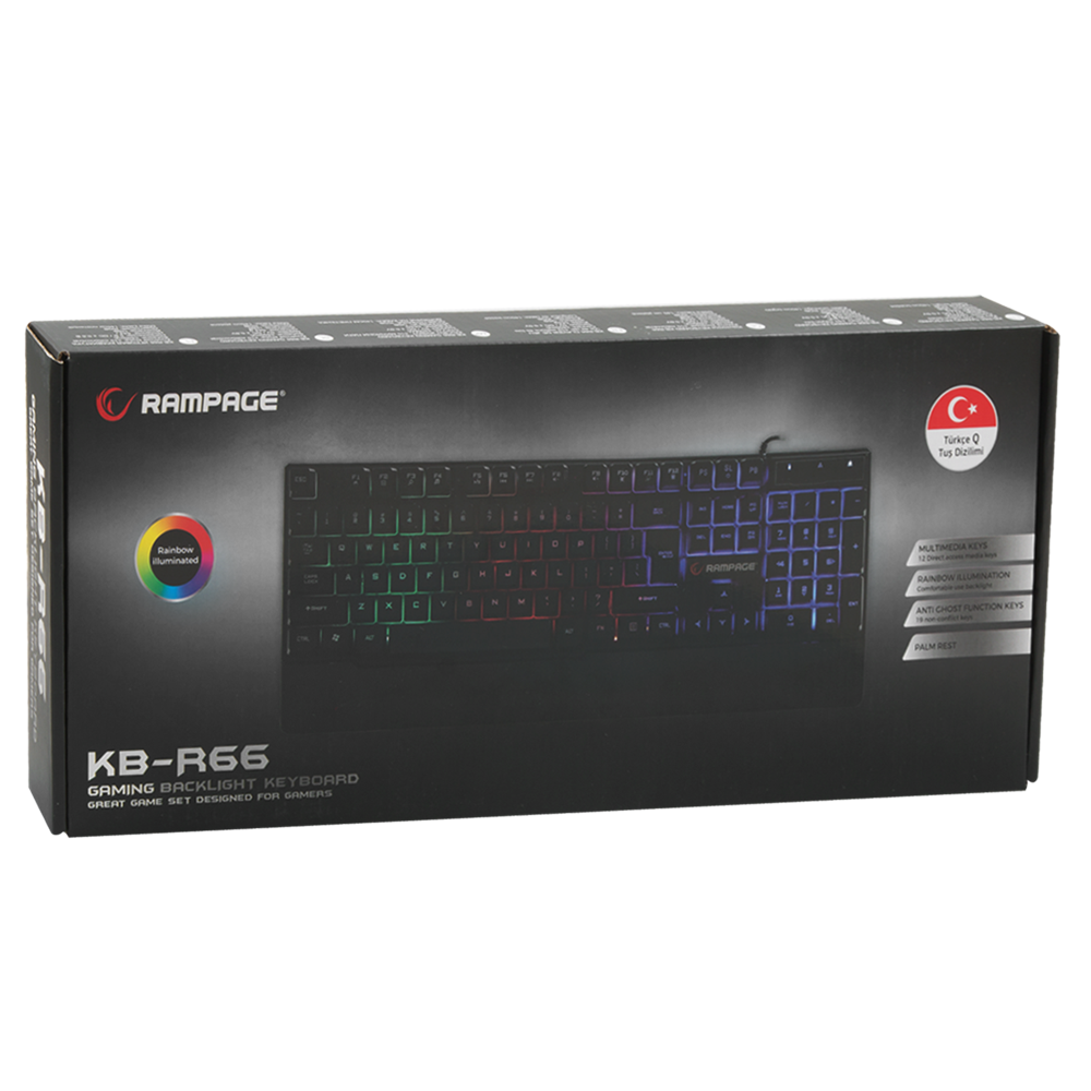 resm Rampage KB-R66 BUBBLE Gaming Klavye