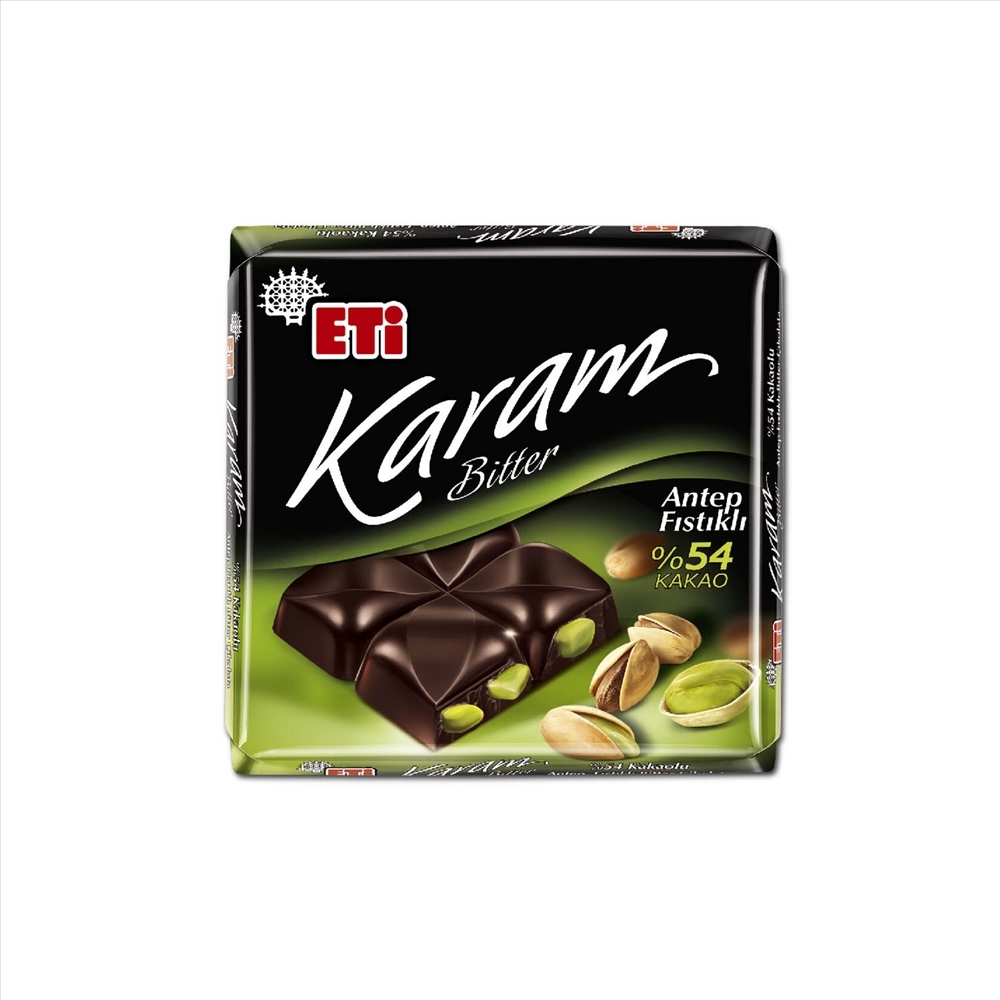 resm Eti Karam %54 Antep Fıstıklı Bitter Çikolata 60 g