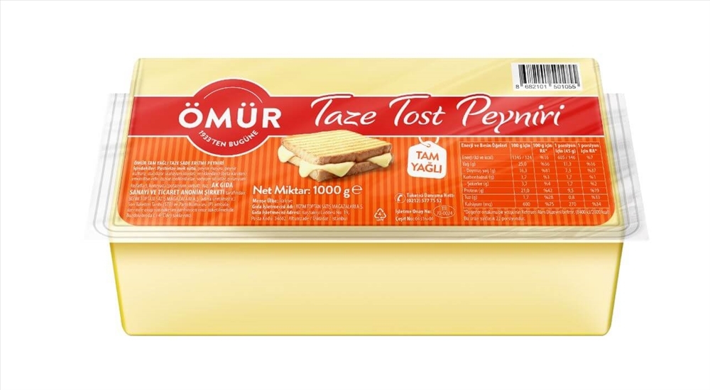 resm Ömür Tam Yağlı Tost Peyniri 1 kg