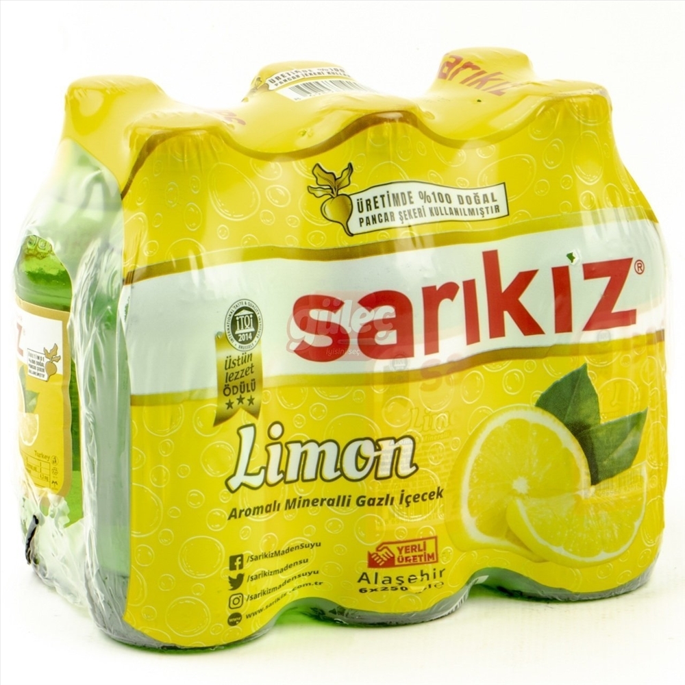 resm Sarıkız Limon Aro. Gazlı İçecek 200 ml 6'lı
