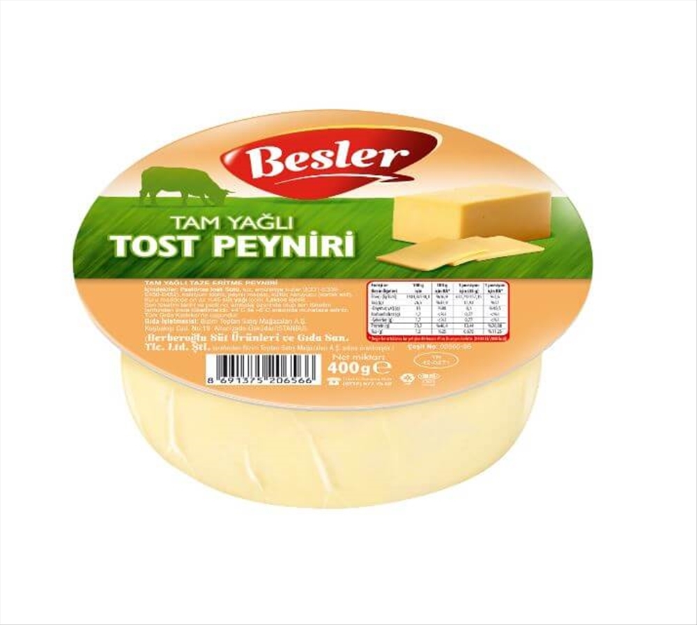 resm Besler Tam Yağlı Tost Peyniri 400 g