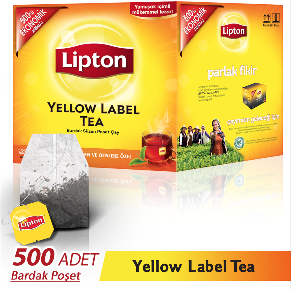 resm Lipton Yellow Label Bardak Poşet Çay 500x2 g