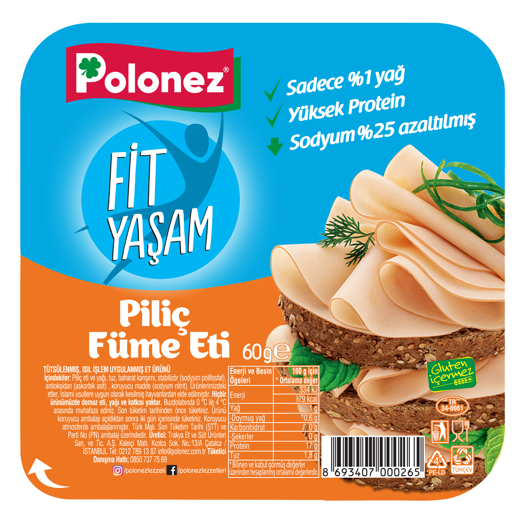 resm POLONEZ PİLİÇ FÜME 60 G