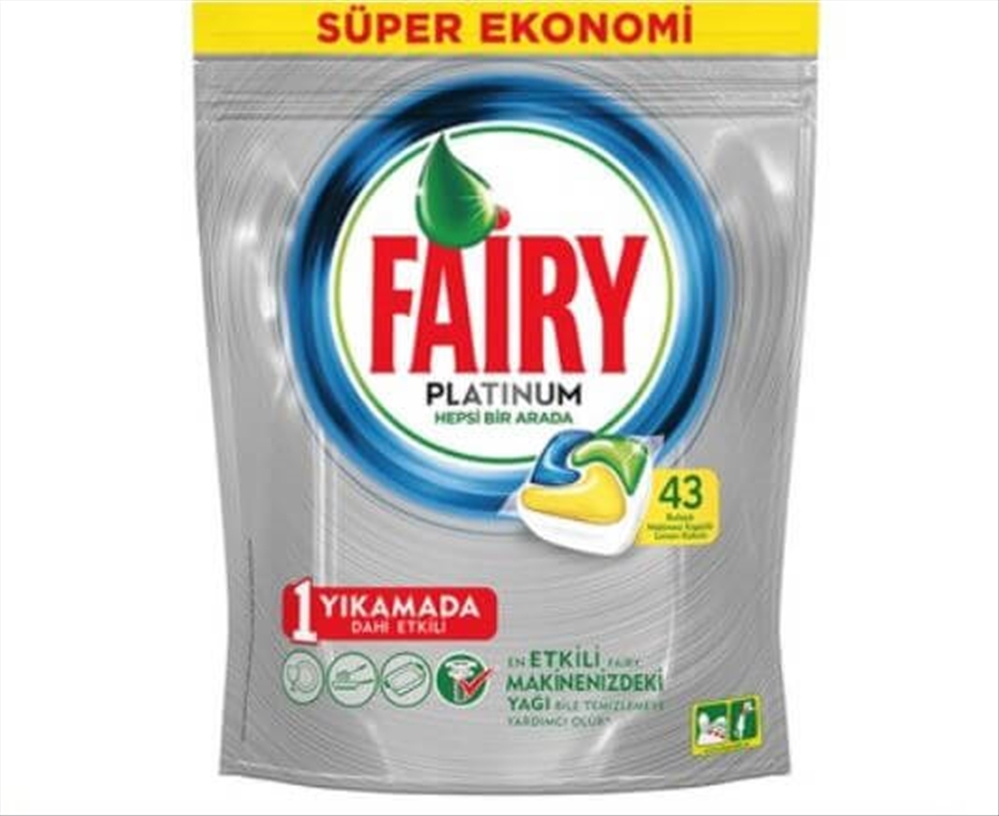 resm Fairy Platinum Bulaşık Makinesi Tableti 43'lü