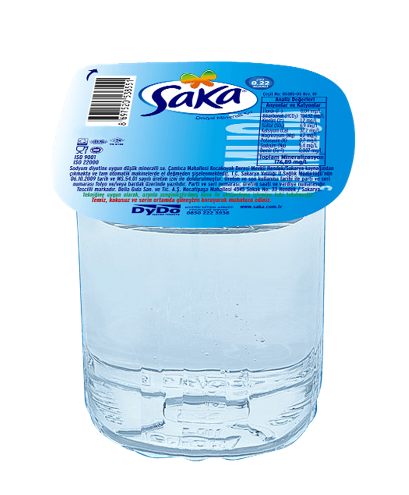Saka Doğal Mineralli Bardak Su 200 ml 60'lı | Bizim Toptan Market