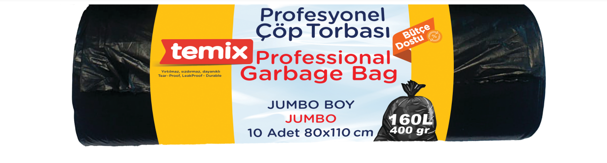 resm Temix EDT Çöp Torbası Profesyonel Jumbo Boy 10'lu