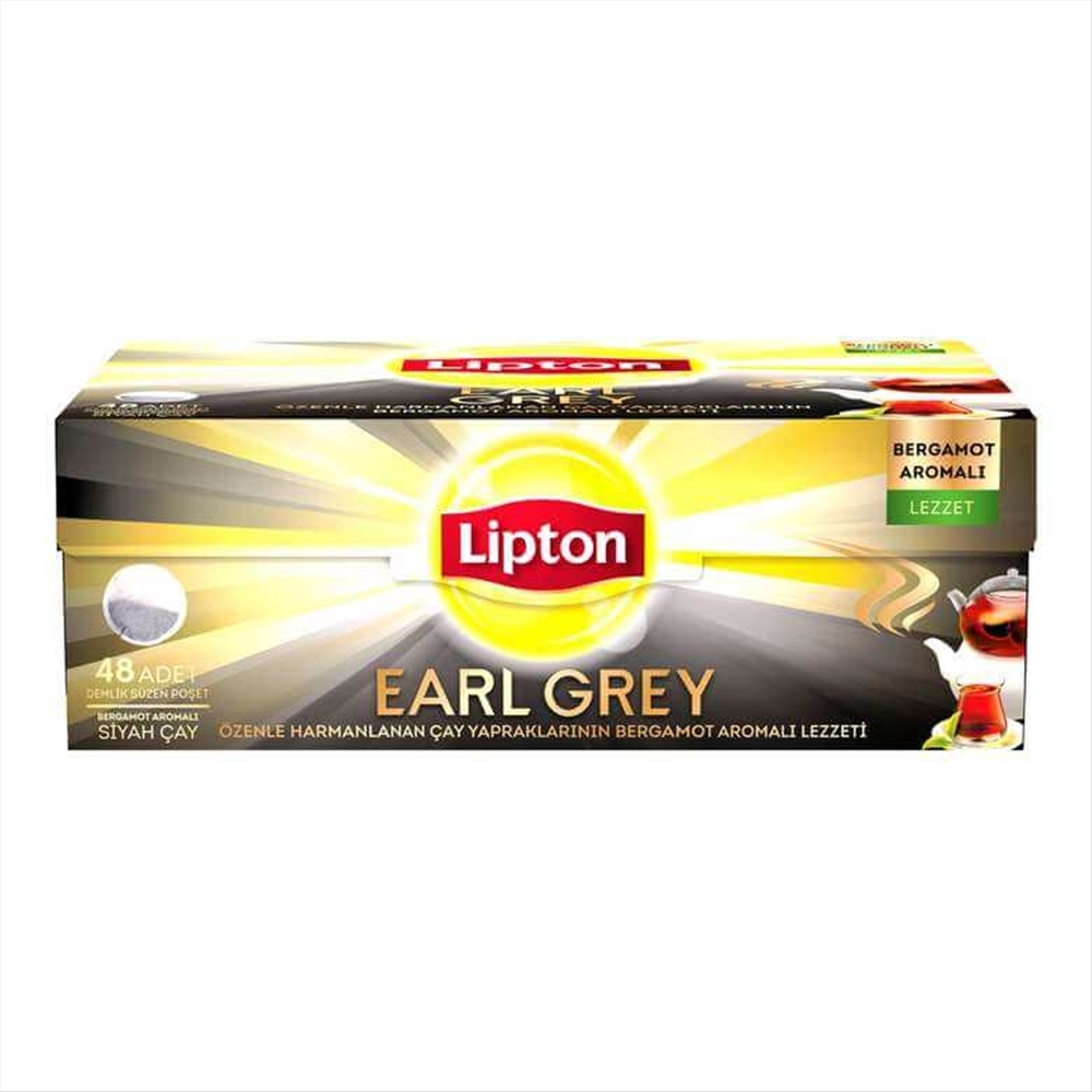resm Lipton Earl Grey Demlik Poşet Çay 48x3,2 g