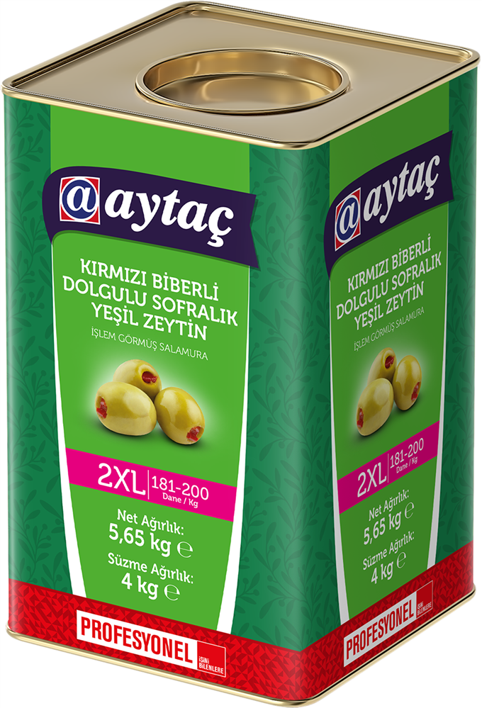 resm Aytaç Biber Dolgulu Yeşil Zeytin (2XL) 181-200 4 kg