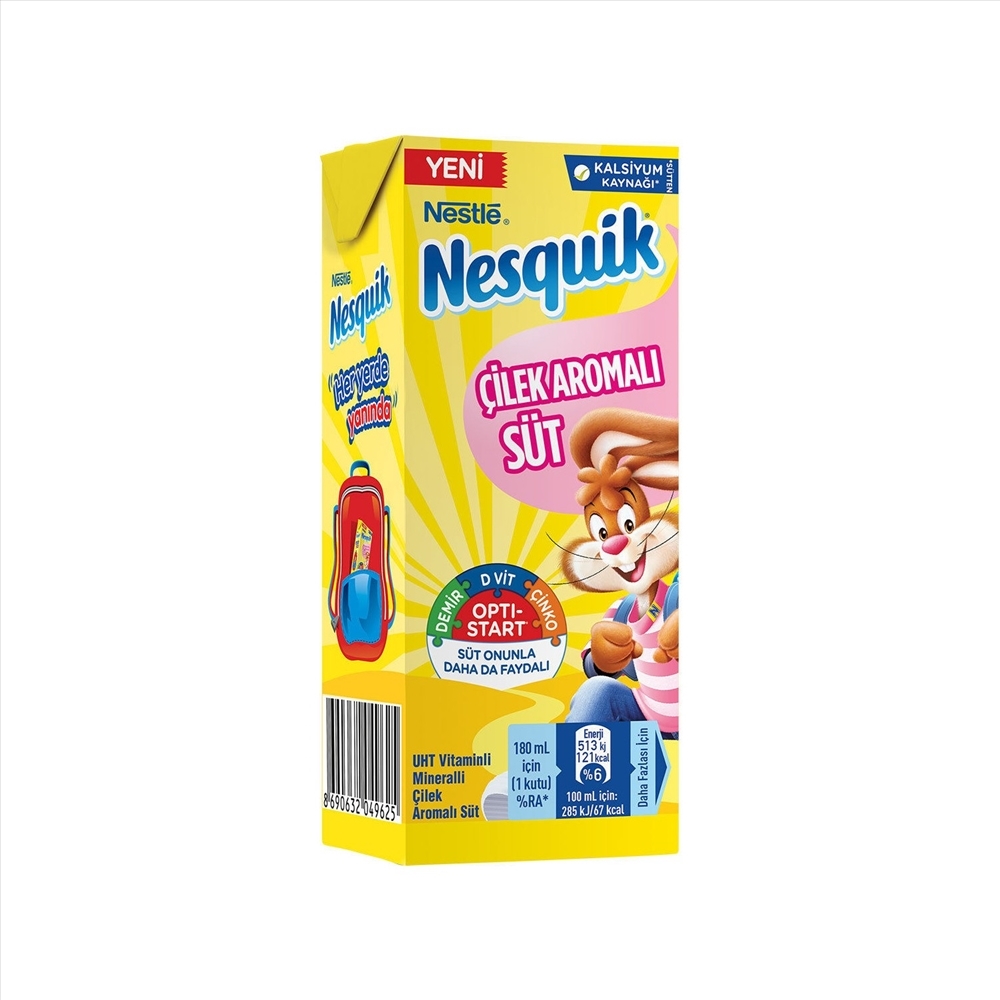 resm Nestle Nesquik Çilekli Süt 180 ml