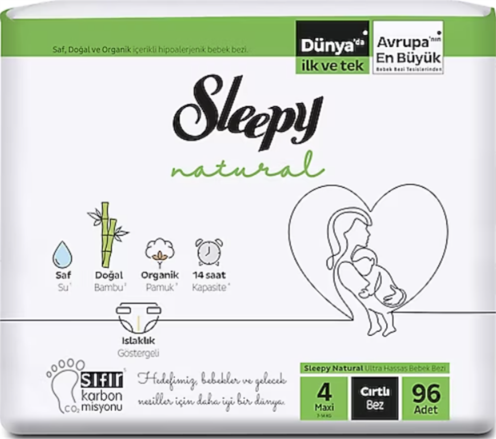 resm Sleepy Natural Jumbo 4 Numara Maxi 96'lı