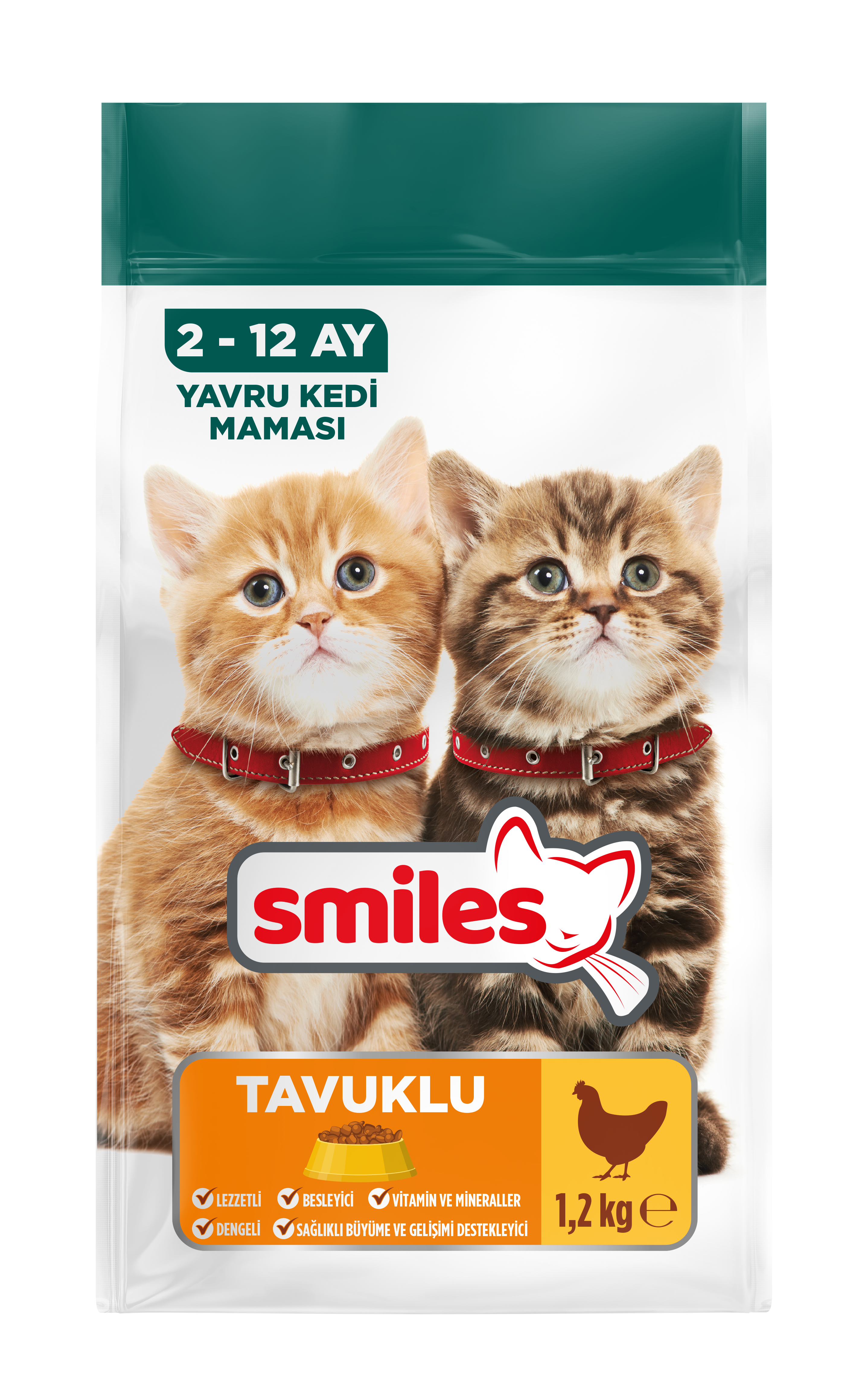 resm Smiles Tavuklu Yavru Kedi Maması 1,2 Kg