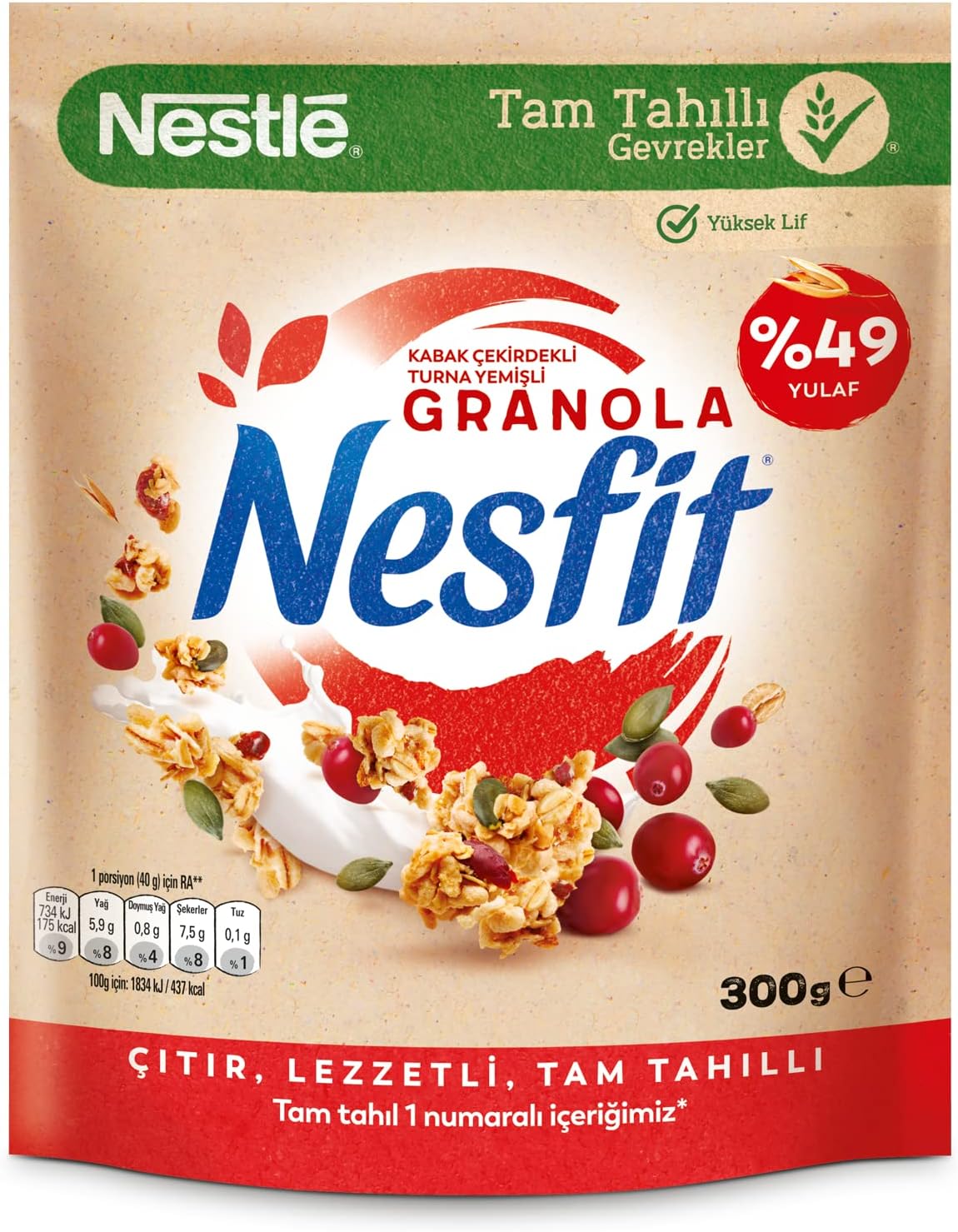 resm Nesfit Granola Kabak Çekirdeği Turna Yemişli 300 g