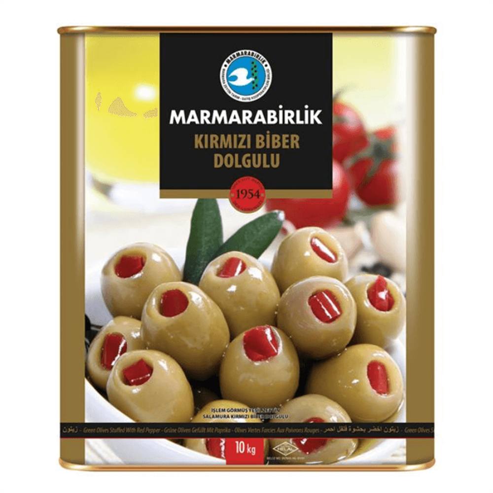 resm Marmara Birlik Biber Dolgulu Yeşil Zeytin (XL) 201-230 10 kg