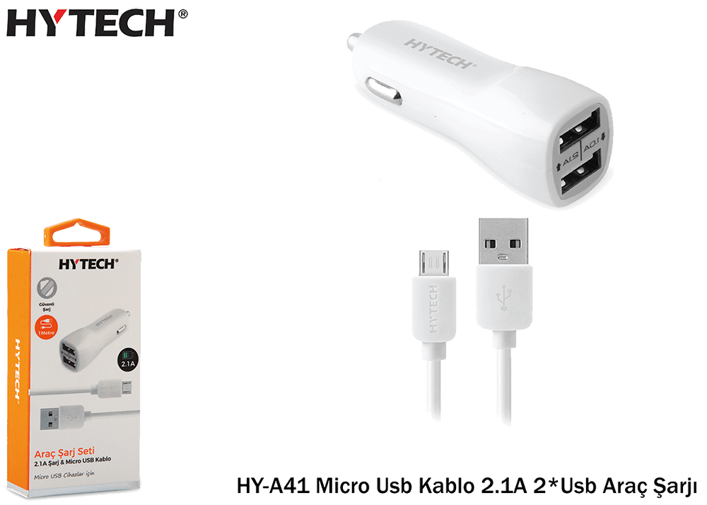 resm Araç Şarjı Micro Hy-A41 - 2.1 A