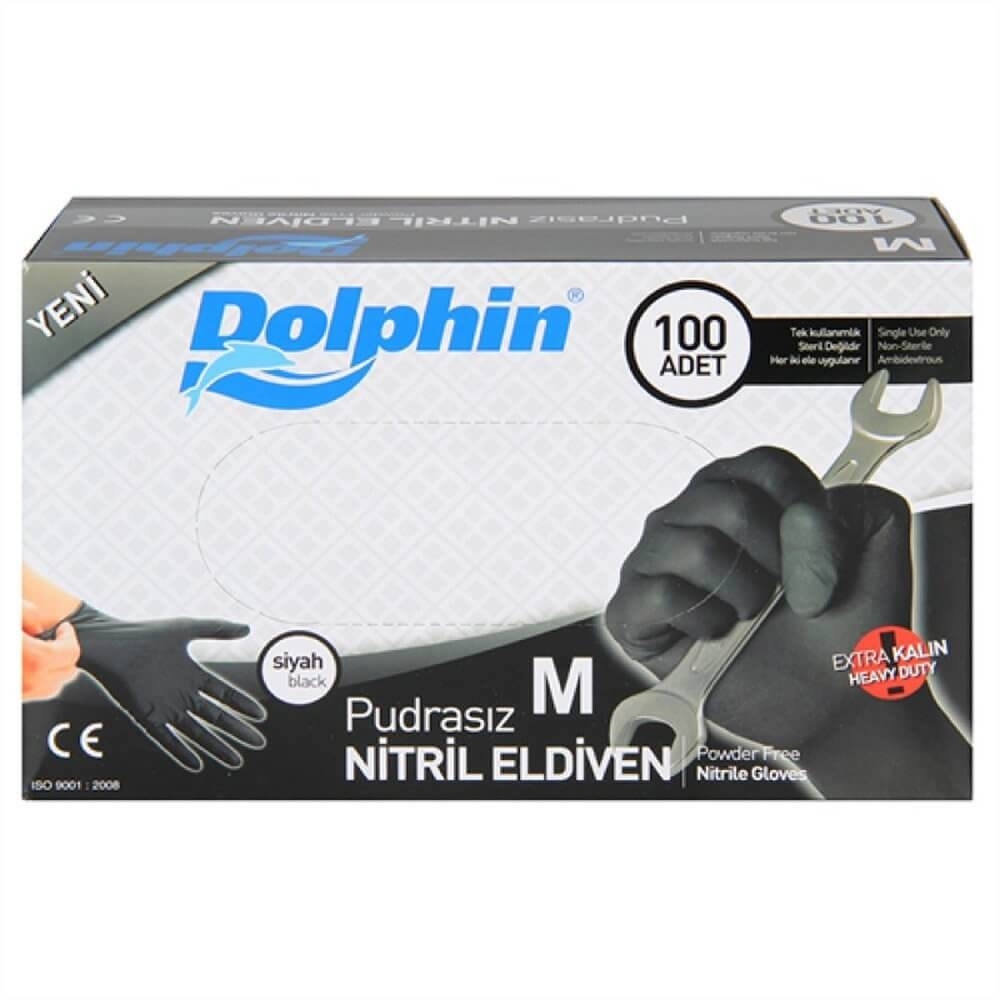 resm Dolphin Nitril Pudrasız Ekstra Kalın M Eldiven Adet