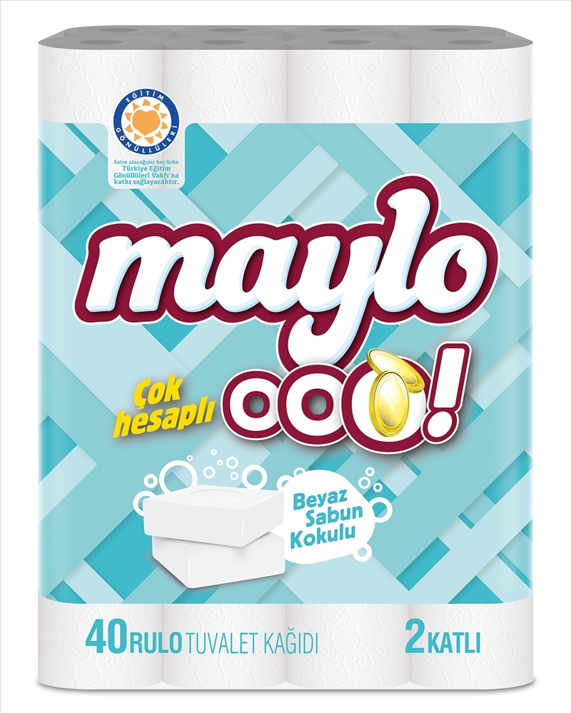 resm Maylo Ooo! Tuvalet Kağıdı Beyaz Sabun Kokulu 40'lı