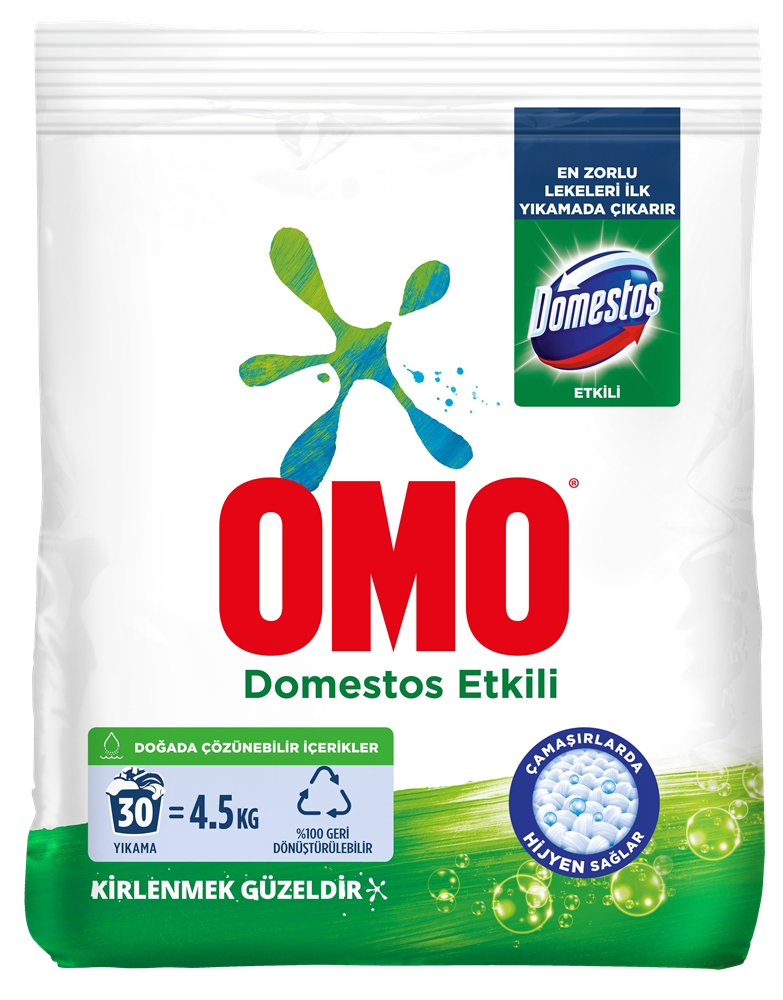 resm Omo Domestos Etkili Çamaşır Deterjanı Toz 4,5 kg