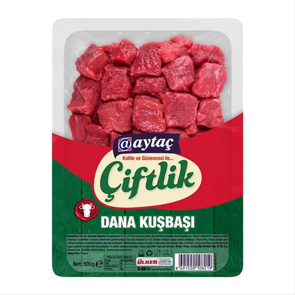 resm Aytaç Profesyonel Dondurulmuş Dana Kuşbaşı 500 g