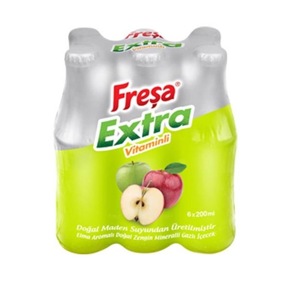 resm Freşa Extra Elma Aromalı Maden Suyu 200 ml 6'lı