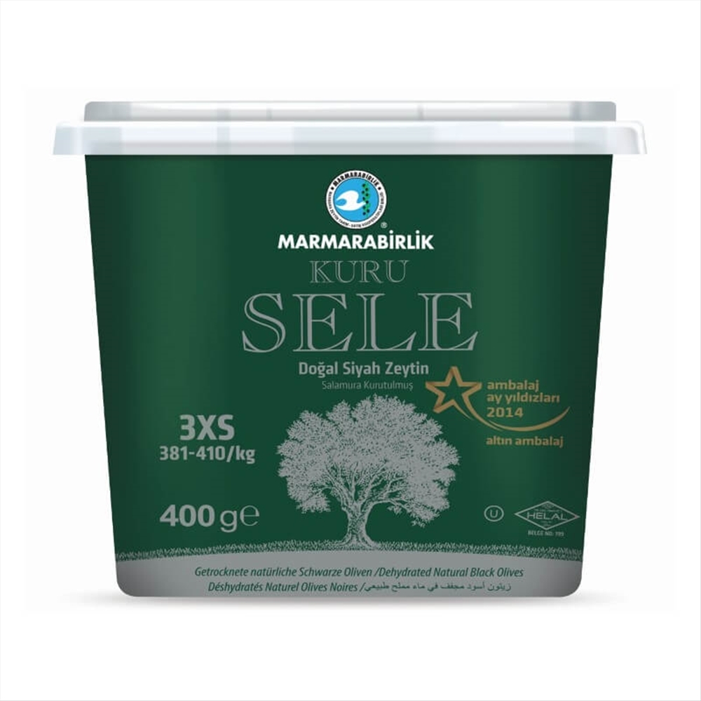 resm Marmara Birlik Sele Siyah Zeytin (3XS) 381-410 400 g