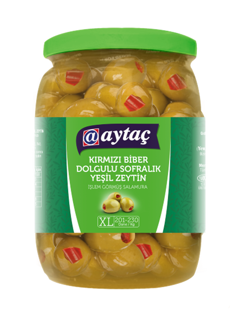 resm Aytaç Biber Dolgulu Yeşil Zeytin (XL) 201-230 400 g