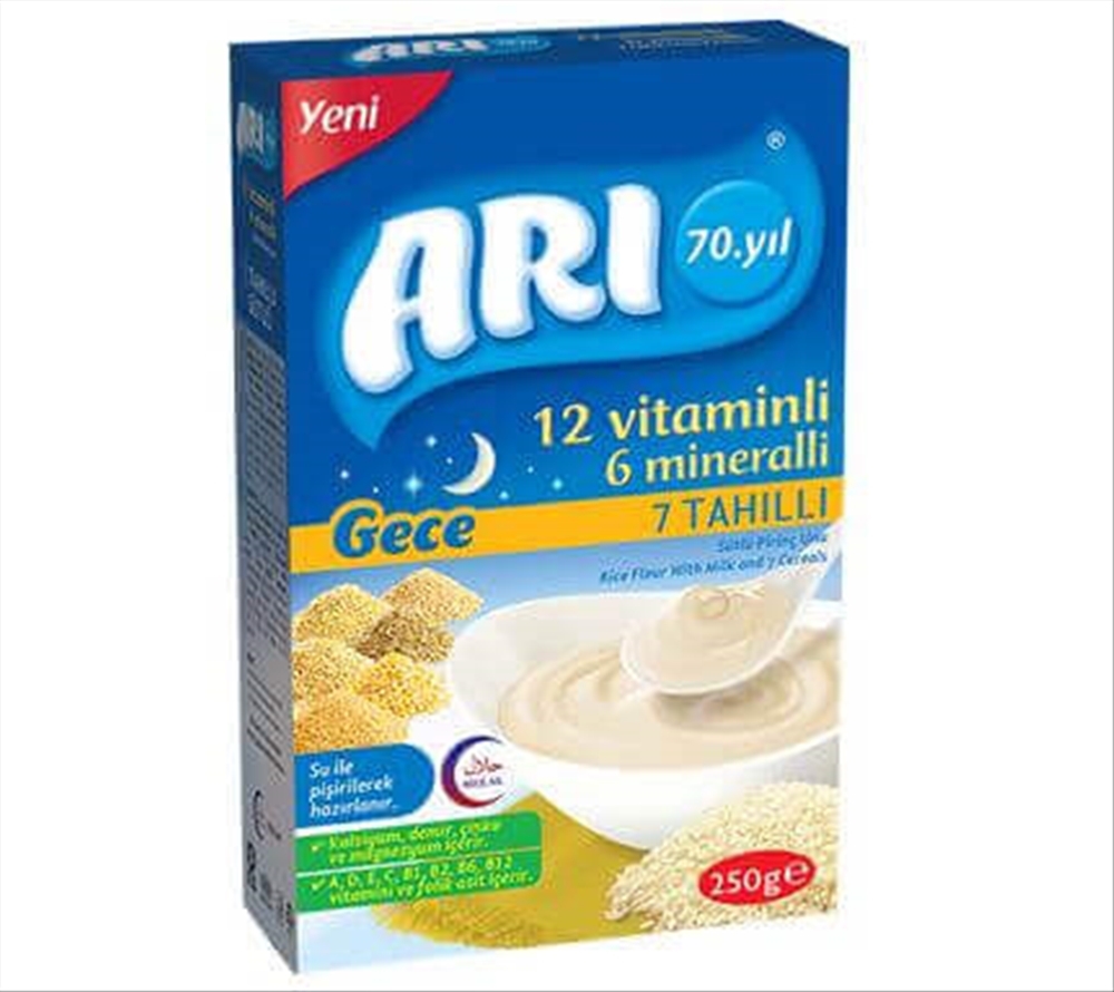 resm Arı Mama 12 Vitamin 6 Mineral 7 Tahıllı Gece 250 g