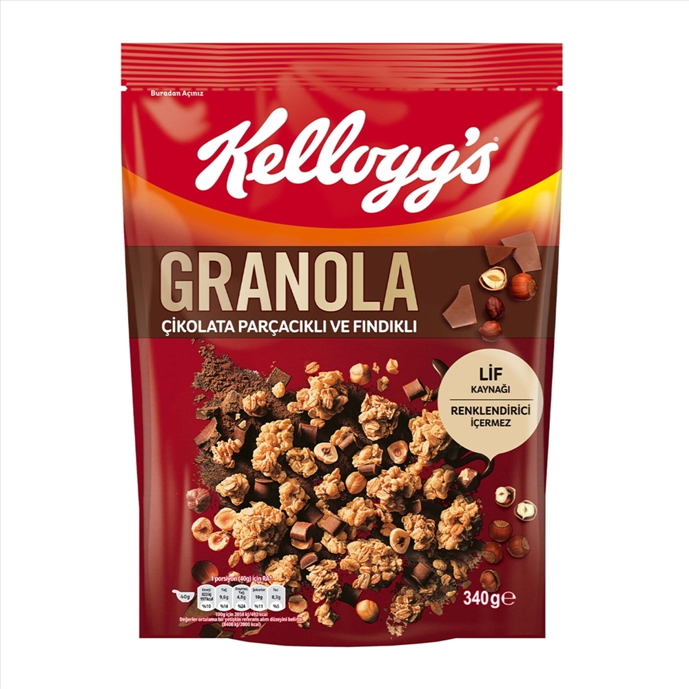 resm Ülker Kellogg's Granola Çikolata Fındıklı 340 g