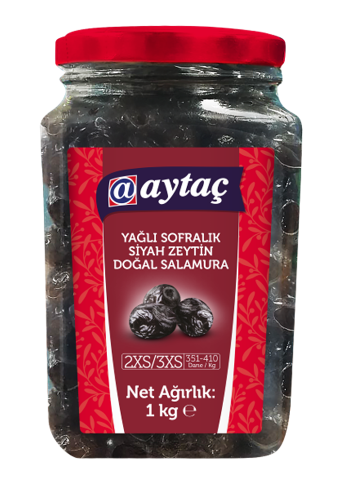 resm Aytaç Yağlı Siyah Zeytin (2XS-3XS) 351-410 1 kg