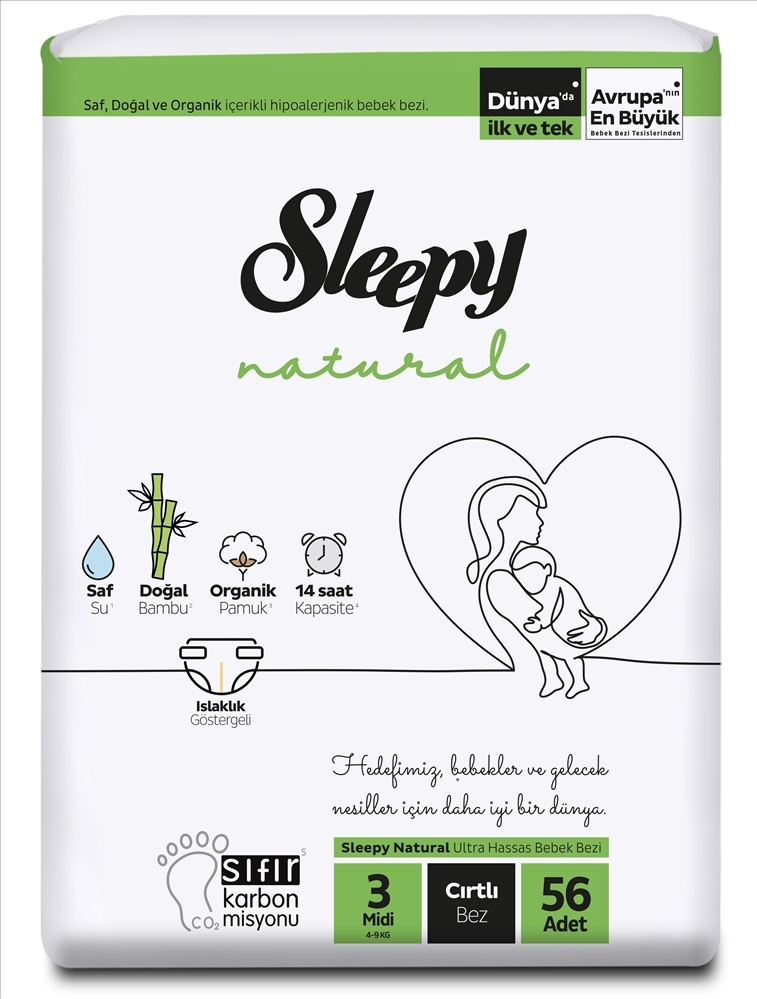 resm Sleepy Natural Jumbo 3 Numara Midi 56'lı