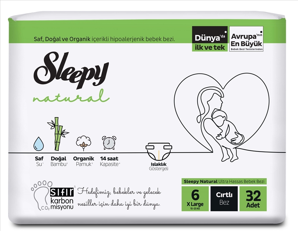 resm Sleepy Natural Jumbo 6 Numara Xlarge 32'li